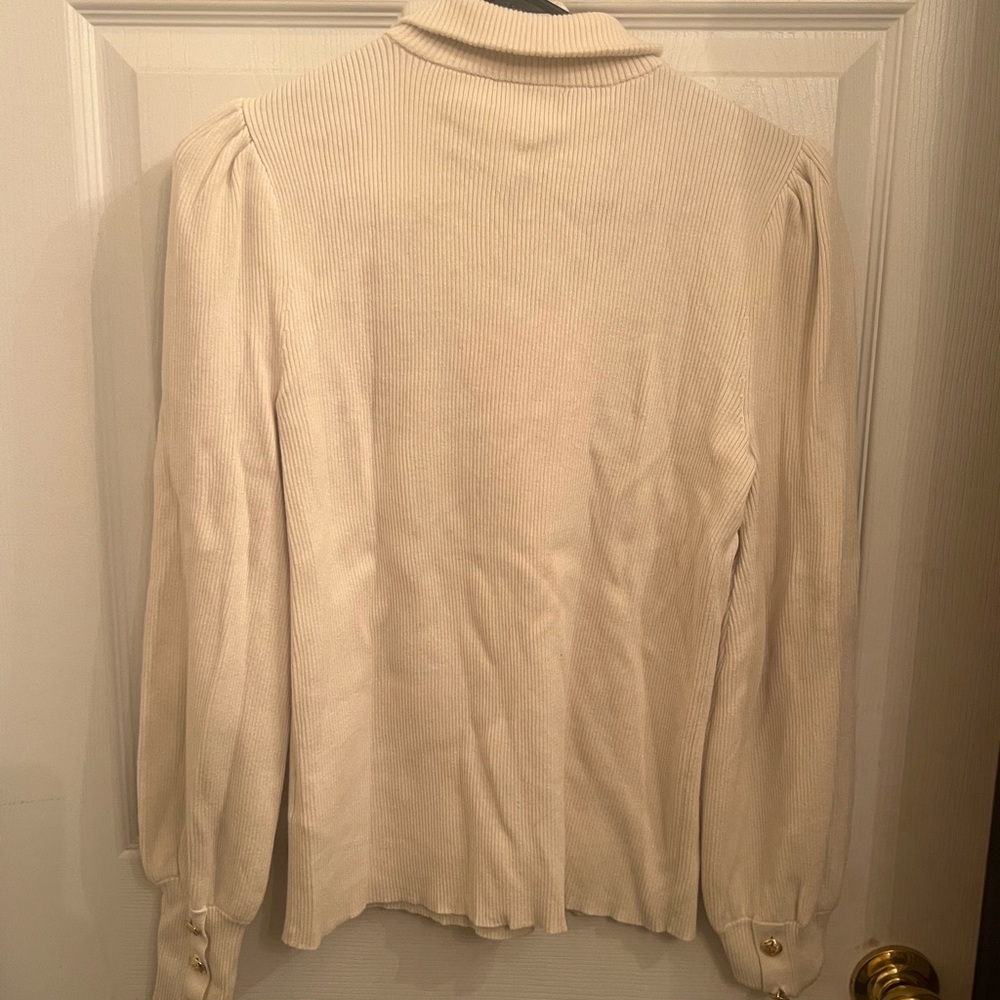 Ralph Lauren Cream Cowl Neck Sweater with Textured Knit - Picture 4 of 5